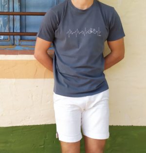 Cala camiseta 100% algodón cardio bici ilustrador español fabricada en España calaalicante 30 aniversario