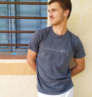 Cala camiseta algodón cardio bici fabricada en España ilustrador Español calaalicante 30 aniversario