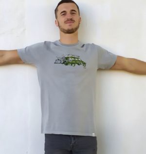Cala camiseta Jeep surf cemento 100% algodón fabricado en España calaalicante 30 aniversario