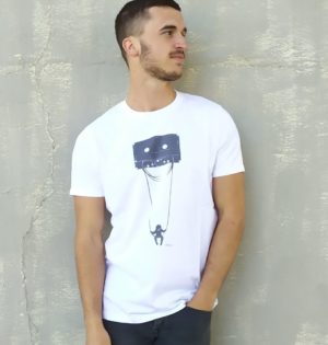 Cala camiseta columpio blanca fabricada en España calaalicante 30 aniversario