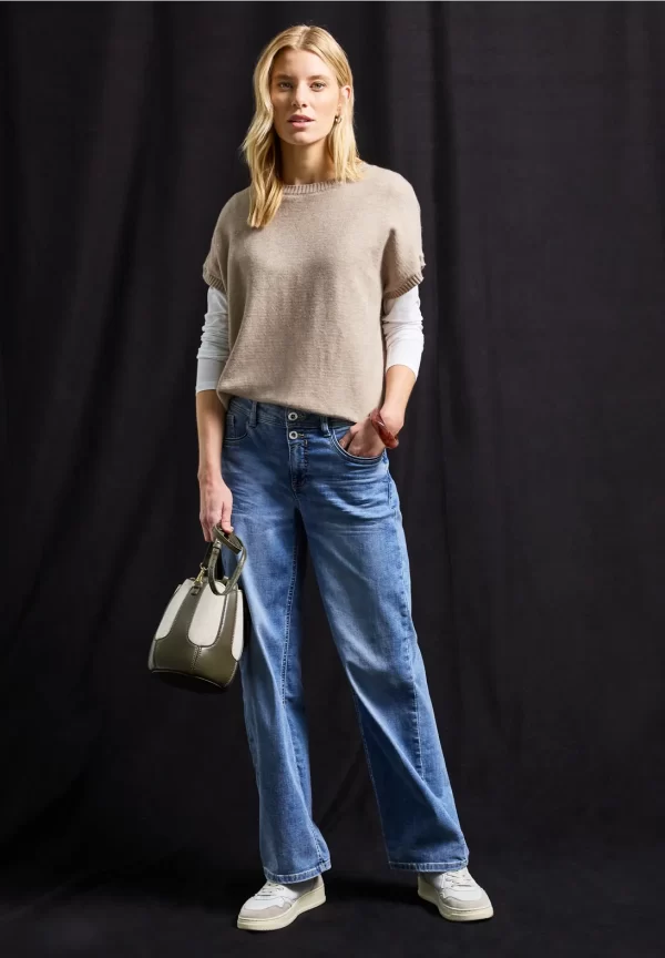 Sueter/Chaleco Ärmelloser Beige