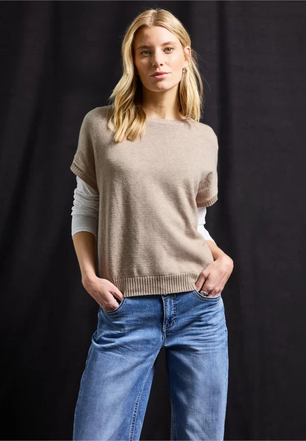 Sueter/Chaleco Ärmelloser Beige