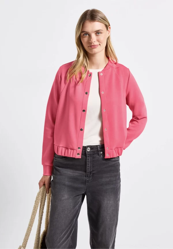 Chaqueta con Efecto Seda Rosa