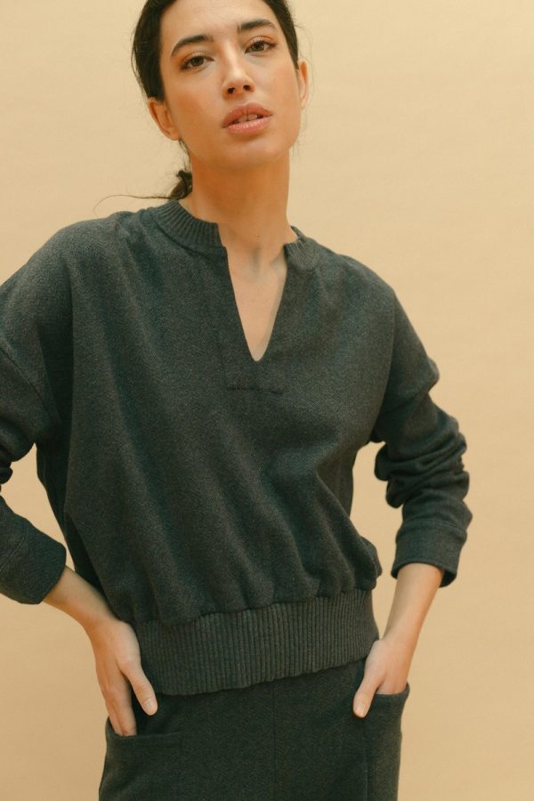 Jersey Blouse Grey