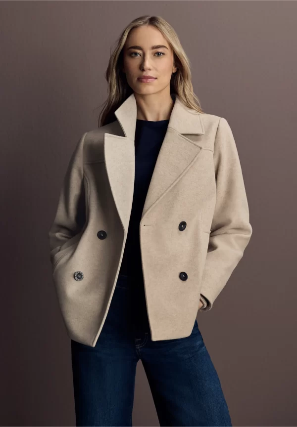 Chaqueta Tipo Cabaña Arena Suave