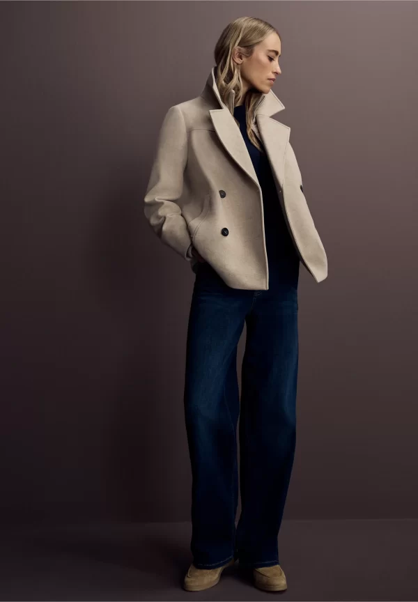 Chaqueta Tipo Cabaña Arena Suave