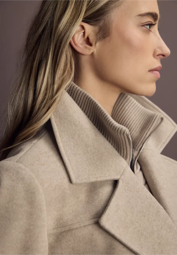 Chaqueta Tipo Cabaña Arena Suave