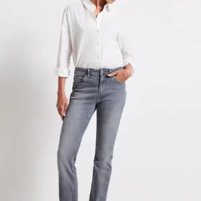 Vaqueros de Corte Bota Gris Acero
