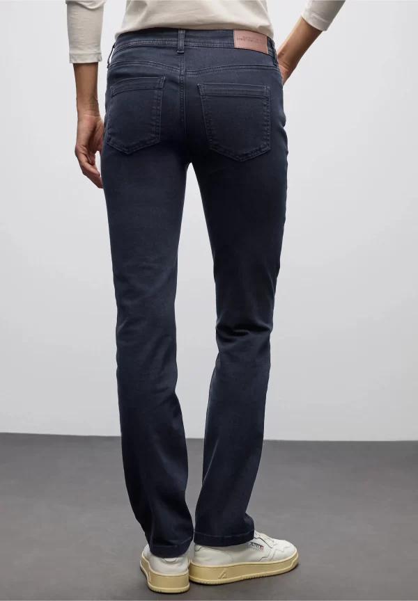Vaqueros de Pierna Recta Azul Negro Lavado