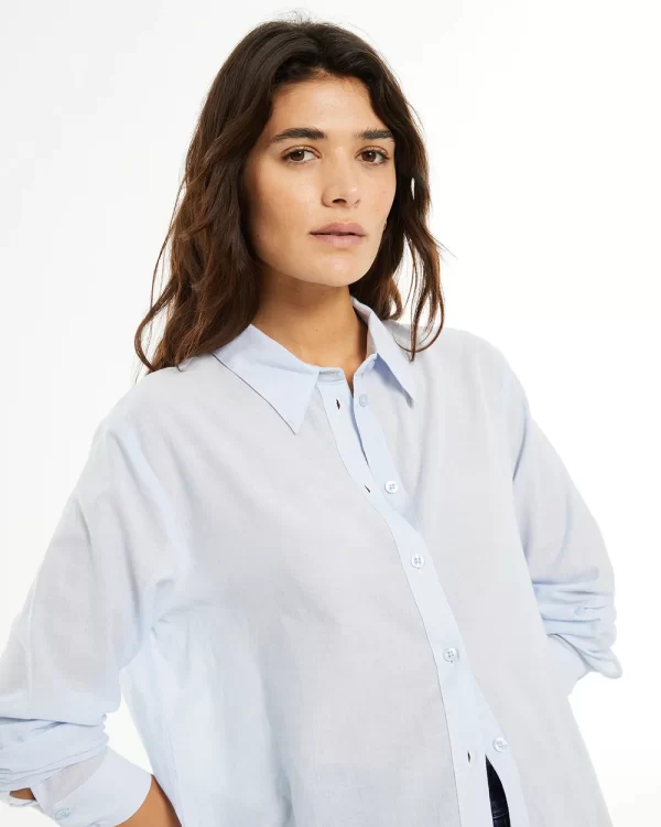 Camisa Chambray Azul