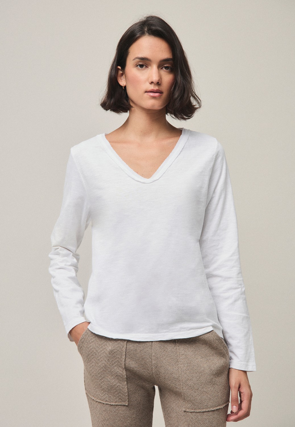 Camiseta Ever C/Pico Blanca