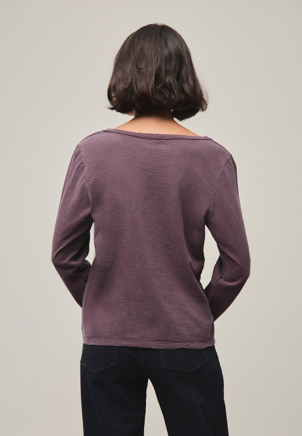 Camiseta Ever C/Pico Granate