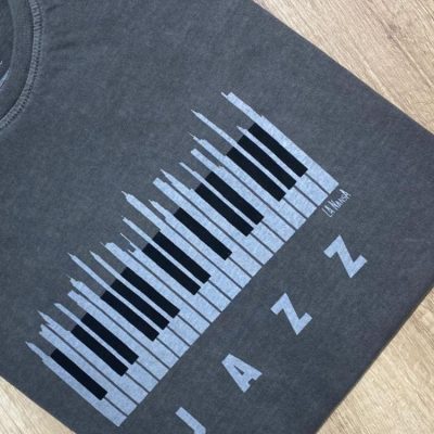 Camiseta Piano Gris Medio