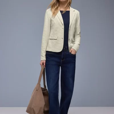 Blazer con textura de rayas