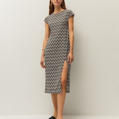 Vestido Estampado Frunces