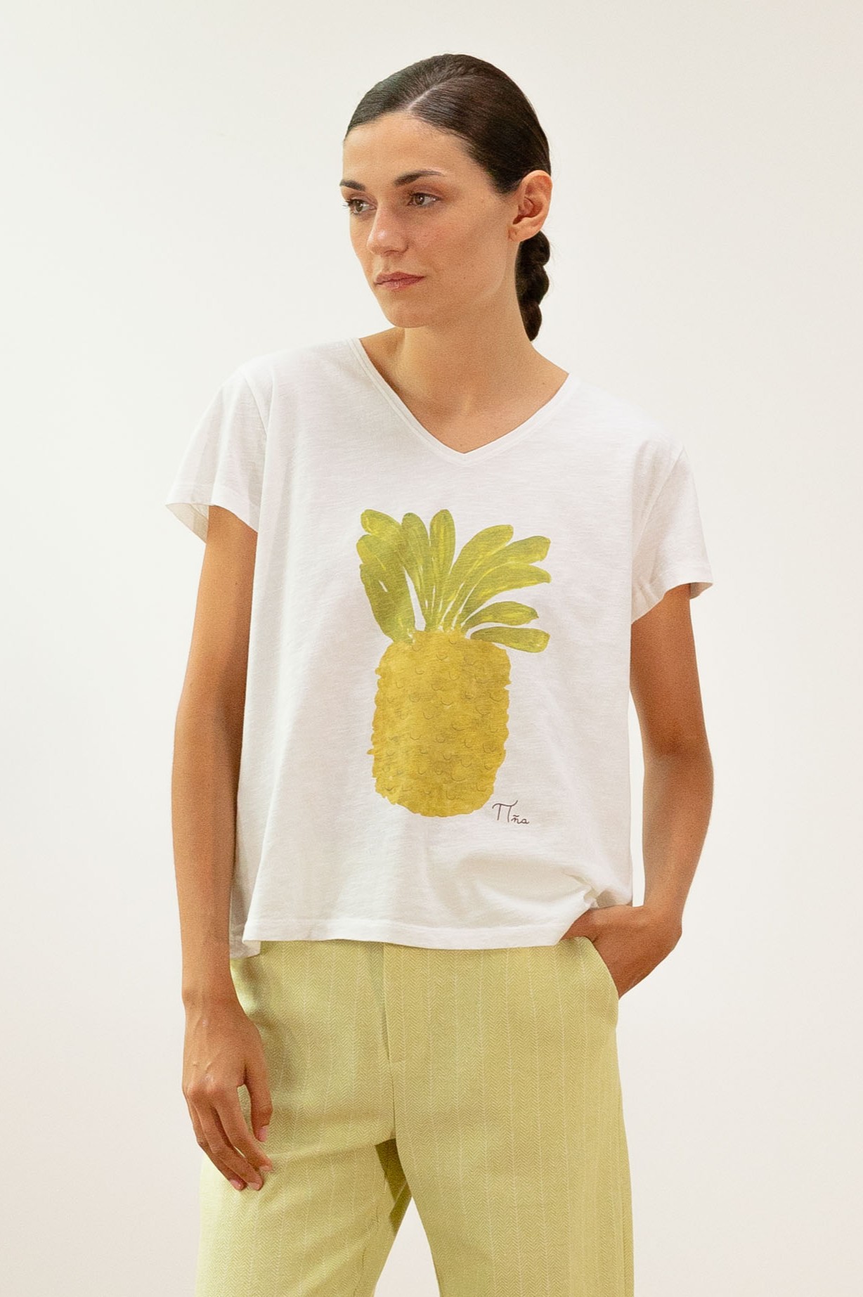 Camiseta Blanca Piña