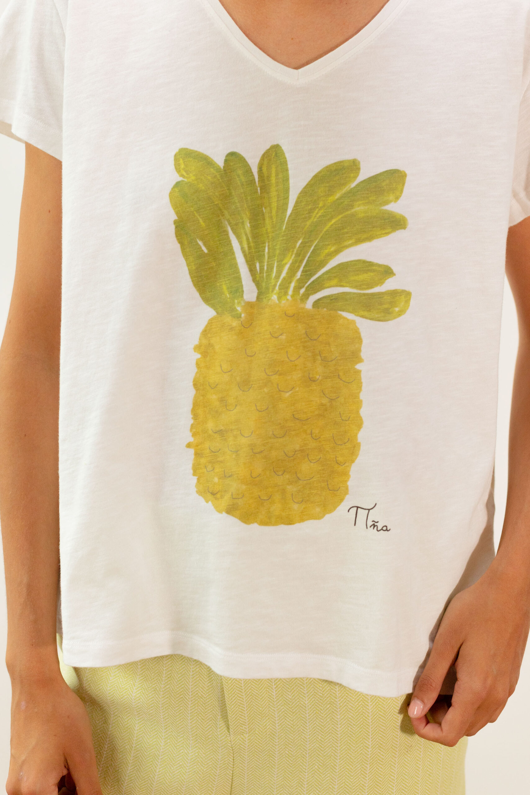 Camiseta Blanca Piña