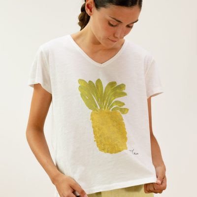 Camiseta Blanca Piña