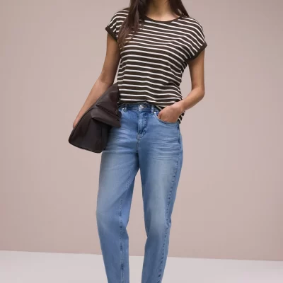 Camiseta de Rayas Marrón