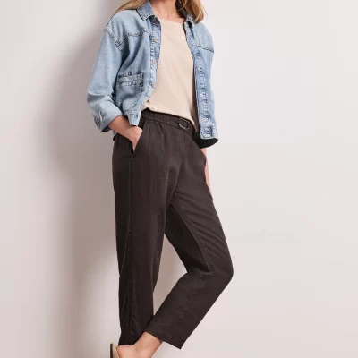 Pantalón de lino Marrón