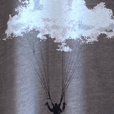 Camiseta Paracaídas Gris Medio