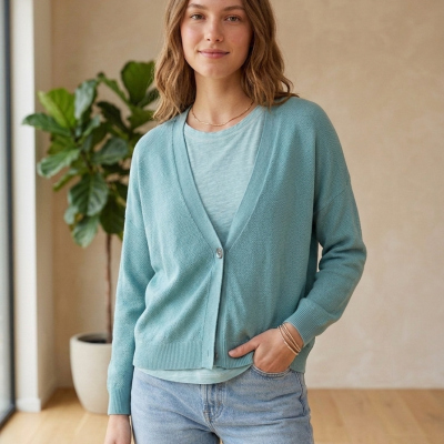 Chaqueta De Punto Abby Agua