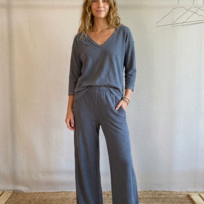 Camiseta Manga Larga Pico Antracita