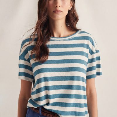 Camiseta M/C Rayas Petróleo