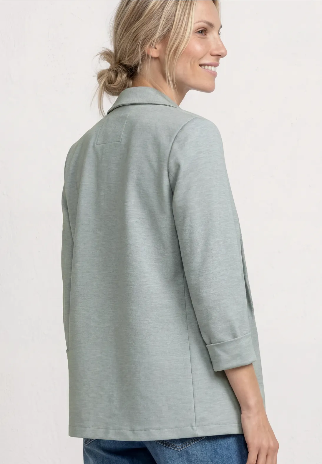 Blazer Verde de Corte Largo