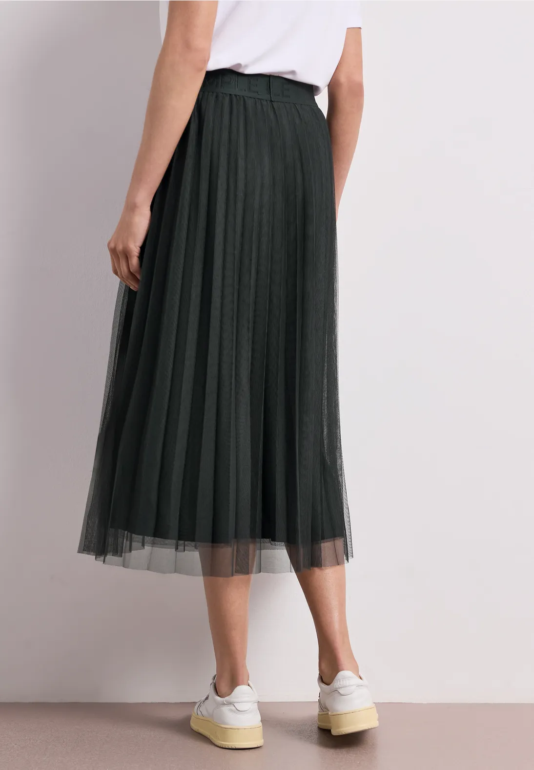 Falda Verde Oscuro Plisada