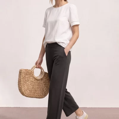 Pantalón Marrón de Pierna Ancha