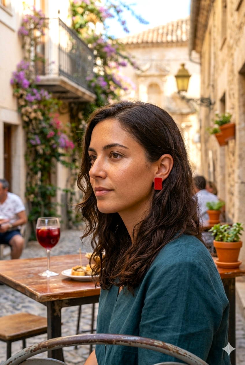 Pendientes Piel Naranja