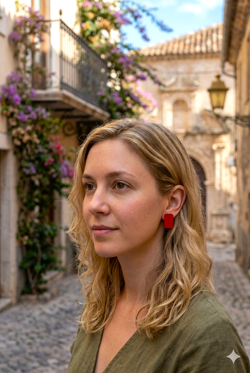 Pendientes Piel Naranja