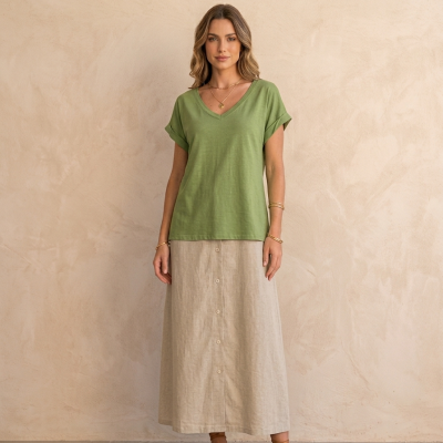 Camiseta Etef-Pigmento Verde