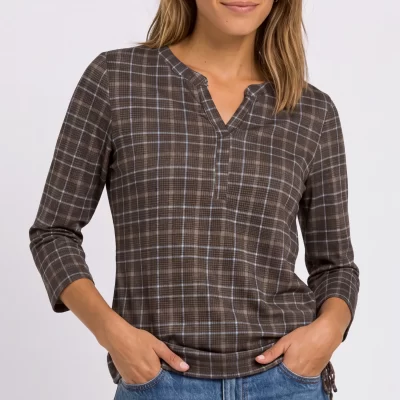Camisa Manga 3/4 Cuadros