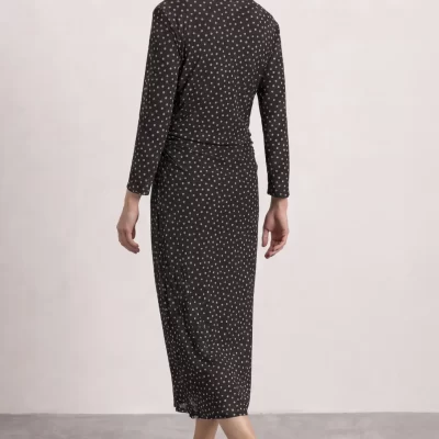 Vestido Midi con Fruncido Lateral