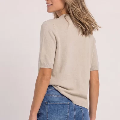 Jersey Cuello Alto Manga Corta Ámbar Lijado