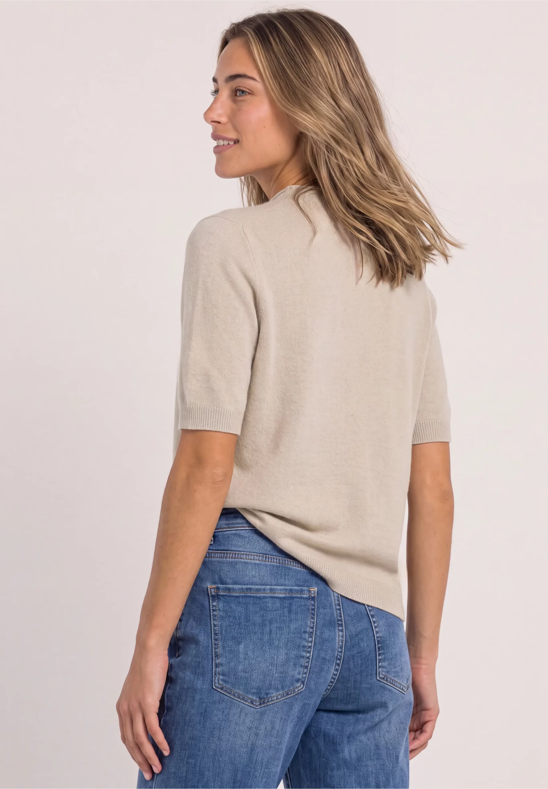 Jersey Cuello Alto Manga Corta Ámbar Lijado