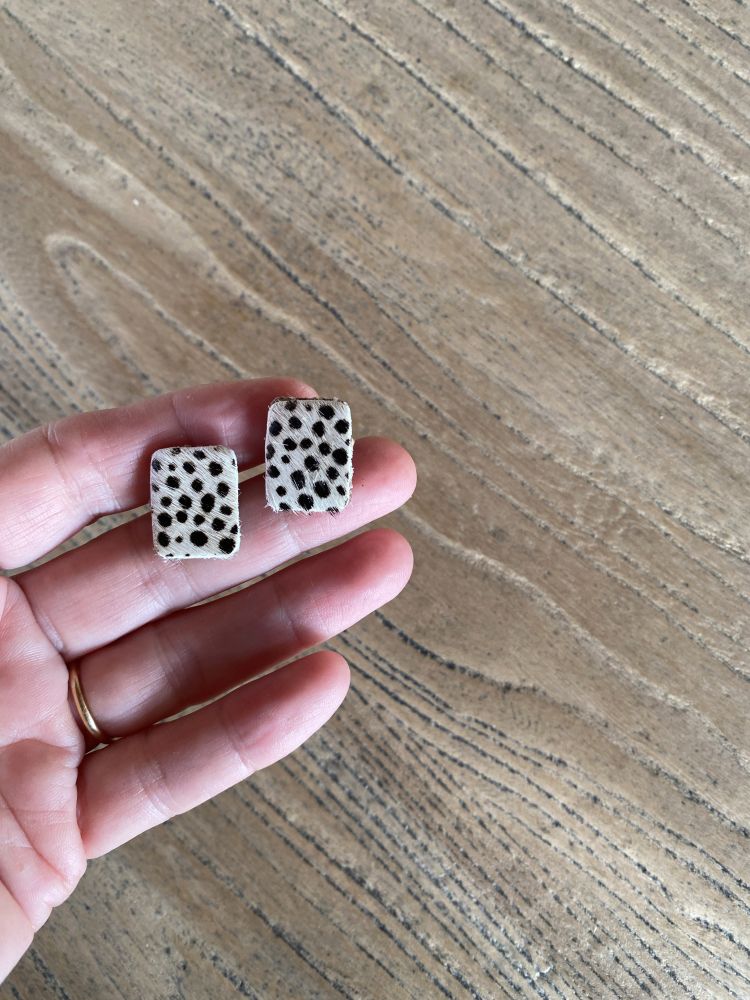 Pendientes Piel Topos