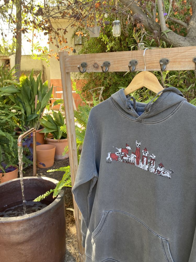 Sudadera Dogs Gris Medio