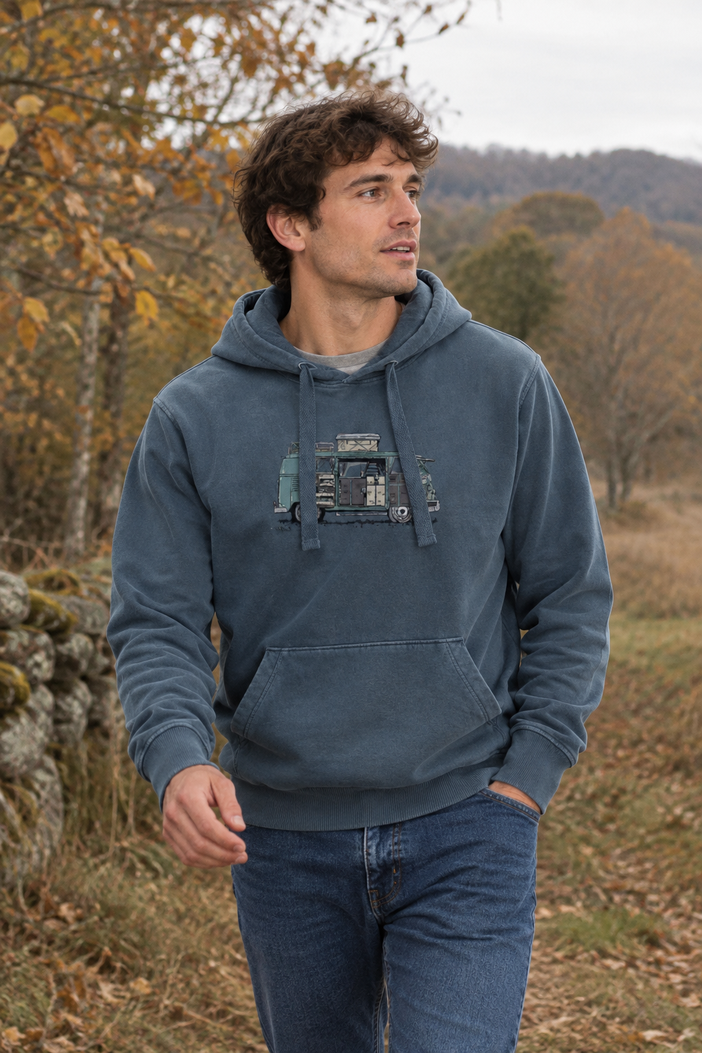 Sudadera Split Bus Azul Noche