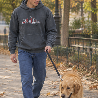 Sudadera Dogs Gris Medio