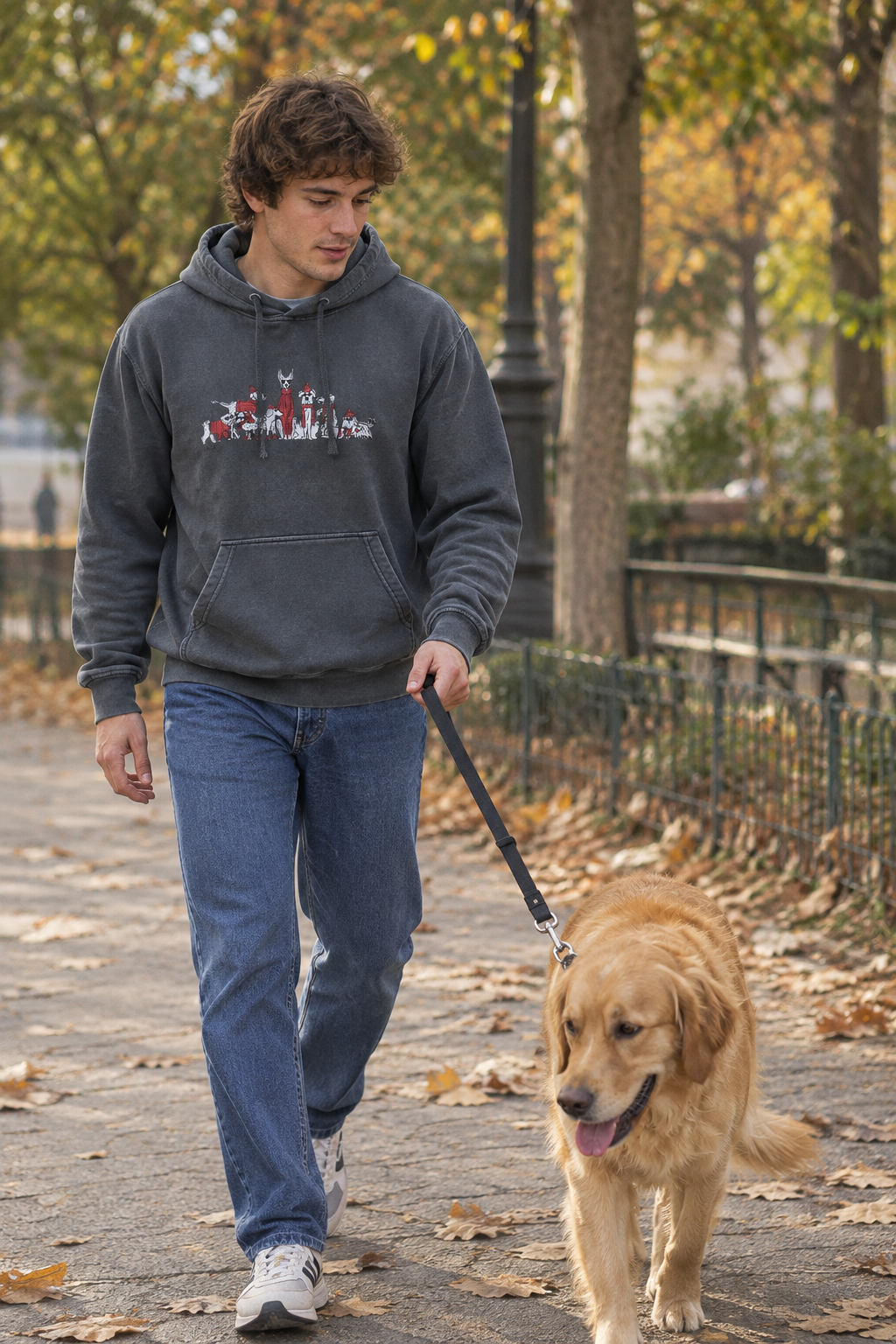 Sudadera Dogs Gris Medio