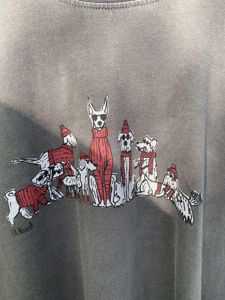 Camiseta M/L Dogs Gris Medio