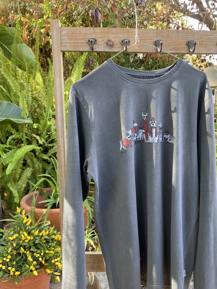 Camiseta M/L Dogs Gris Medio